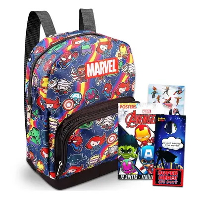 Marvel Avengers Mini Backpack Set ~ Pc Canvas Avengers Superhero Inch Mini Backpack with Sticker