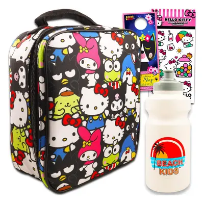 Hello Kitty Lunch Box Set for Girls - Bundle with Hello Kitty Lunch Bag Plus Water Bottle Sticke