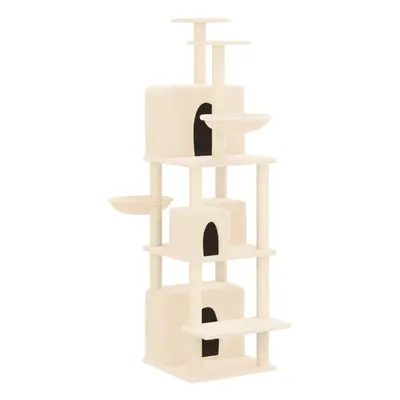 (Cream) vidaXL Cat Tree with Sisal Scratching Posts cm Cat Climber Multi Colours