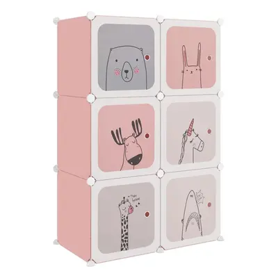 (pink, x 36.5 x cm) vidaXL Cube Storage Cabinet for Kids with Cubes Blue PP Multi Colours/Sizes