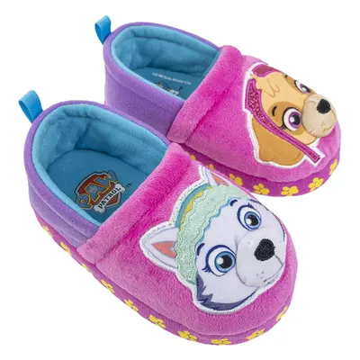 Paw Patrol Girl's Skye and Everest A-Line Plush Slipper Pink/Purple