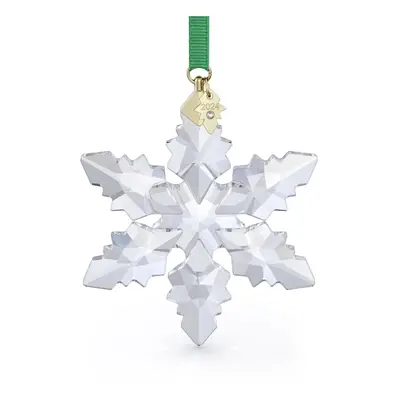 Swarovski Annual Edition Snowflake Ornament Clear Faceted Crystal with GoldTone Metal Accents an