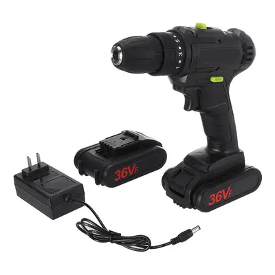 (Two Batteries, US Plug) 21V 1500mAH LED Light Electric Drill Driver Cordless Rechargeable Hand 