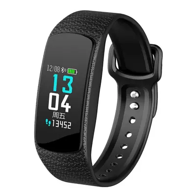 (Black) 0.96'' IPS Color Screen IP67 Waterproof Smart Watch Sleep Monitor Fitness Exercise Sport