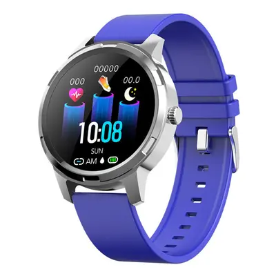 (Blue) 1.3-inch Full Touch Wristband Multi-Sport Mode Heart Rate Sleep Monitor Female Physiologi