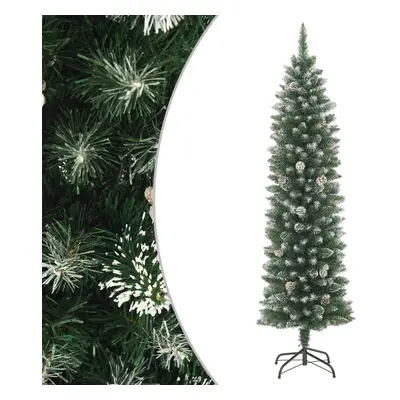 (without led, cm) vidaXL Artificial Slim Christmas Tree with Stand Xmas Tree Decoration PVC