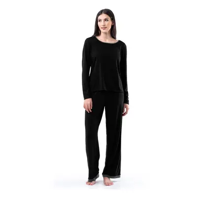 Fruit of the Loom Women's Long Sleeve Tee and Pant Piece Sleep Set