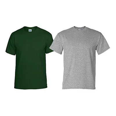 gildan gildanMensDryBlendAdultT-Shirt 2-Pack -ForestgreenSportgrey 4XL