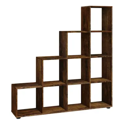 (Smoked oak, x x cm(L x W x H)) vidaXL Staircase Bookcase Book Shelf Storage Rack Bookshelf Engi