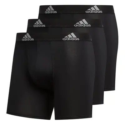 adidas Men's Performance Boxer Brief Underwear (3-Pack) Black/Black B