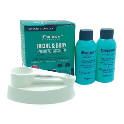 Energy Cosmetics Hair Mask Facial & Body Hair Bleaching System G+60 Ml