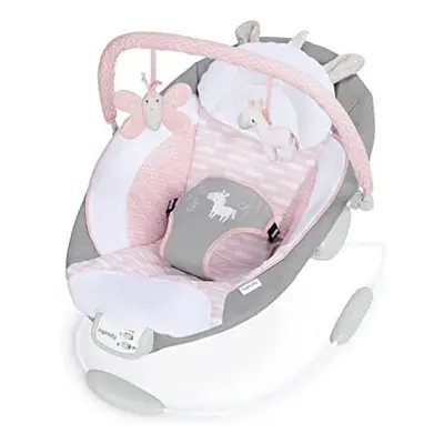 Ingenuity, Cradling Baby Bouncer Seat Flora the Unicorn, Ultra-Plush Padded Chair with Vibration