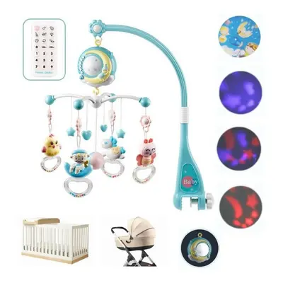 (blue) Baby Musical Bed Bell Cot Moon & Star Dream Light