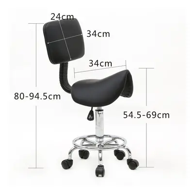 Salon Barber Saddle Stool Massage Hairdressing Swivel Tattoo Spa Chair