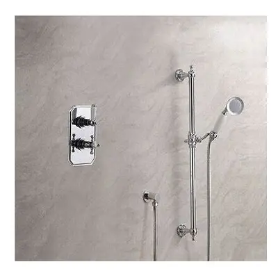 Preston Traditional Concealed Shower Set With A Brass Slider Rail Handset