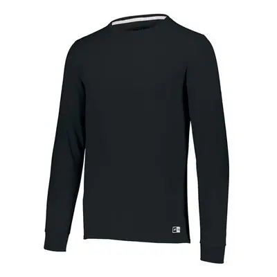 Russell 64LTTM.BLK.M Adult Essential Long Sleeve T-Shirt, Black - Medium