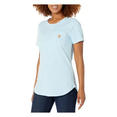 Carhartt Women's Force Relaxed Fit Midweight Pocket T-Shirt Powder Bl