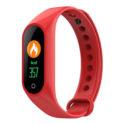 (Red) IPS Color Screen IP67 Waterproof Smart Bracelet Heart Rate Sport Smart Watch Mi Band