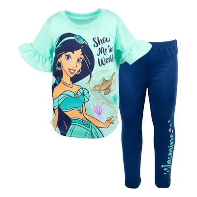 Disney Princess Jasmine Little Girls T-Shirt and Leggings Outfit Set G