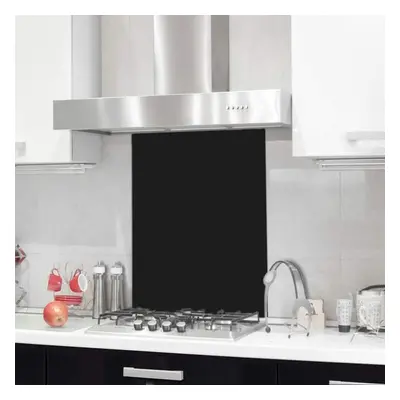 (70x90 cm) BELOFAY Black Tempered Glass Splashback for Kitchen, 6mm Toughened Glass Heat Resista