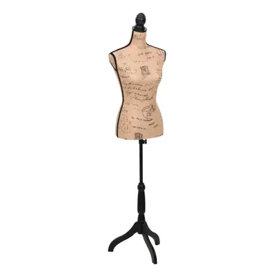 vidaXL Ladies Bust Display Bust Brown Black Jute Female Mannequin Display