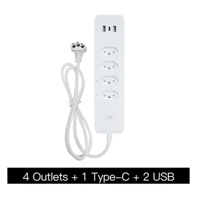 Smart Wifi Brazil Standard Socket Outlets + USB Charging Port + Type-C App Remote Control Works 