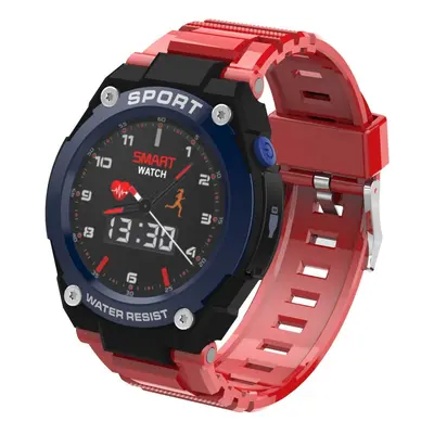 (Red) GPS Bluetooth Call Outdoor Smart Watch Fitness Tracker Compass Music Play TF Card Wristban