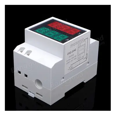 AC 80-300V Din Rail AC LED Dual Display Volt Meter Ammeter Voltage Ampere Gauge