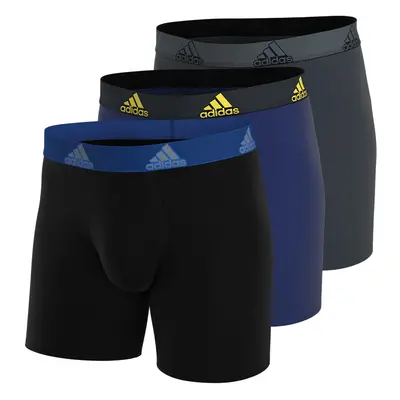 adidas Men's Performance Boxer Brief Underwear (3-Pack) Black/Team Ro