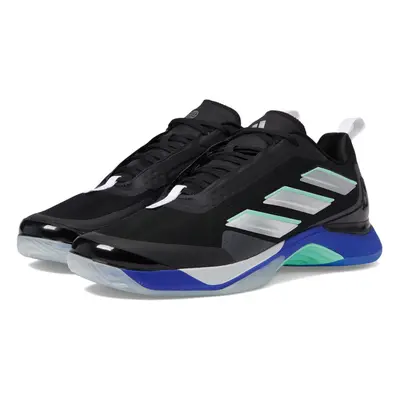 adidas Women's Avacourt Sneaker Black/Silver Metallic/Lucid Blue 5.5