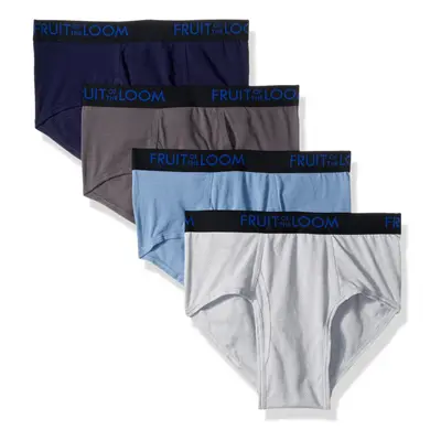 Fruit of the Loom Men's 4pk Breathable Cotton Micro-mesh Briefs assorted Medium