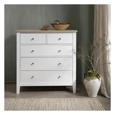 Leines 2+3 Chest of Drawers in White & Oak