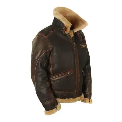 (5xl) Men's Winter Leather Jacket With Fur Warm Warm Coat