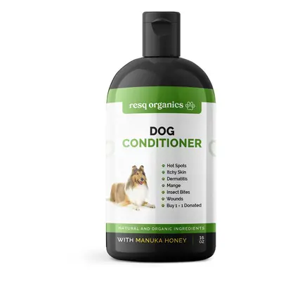 Hypoallergenic Dog Coat Conditioner- Detangles & Softens Fur, Calms Itching & Dryness, Organic A