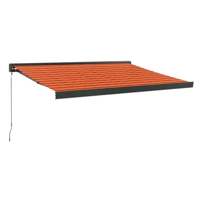 vidaXL Retractable Awning Canopy Orange and Brown 3x2.5 m Fabric and Aluminium