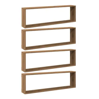 (artisan oak, x x cm/ pcs) vidaXL Wall Shelves Floating Rack Display Shelf Bookshelf Engineered 