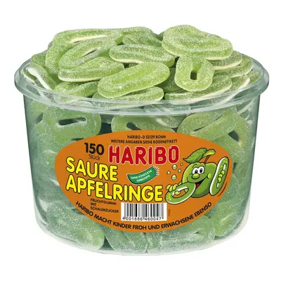 Haribo Saure Apfelringe ( Sour Apple Rings ) Tub -150 pcs