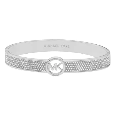 Michael Kors Brass and Pav? Crystal MK Logo Bangle Bracelet for Women