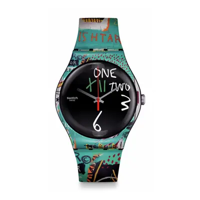 Swatch Ishtar by Jean-Michel Basquiat Quartz Watch Blue