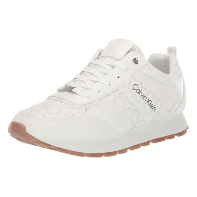 Calvin Klein Women's CARLLA Sneaker White Multi 8.5