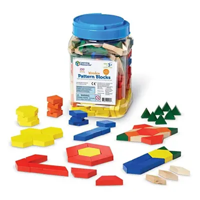 Learning Resources Wooden Pattern Blocks Early Math Concepts Set of