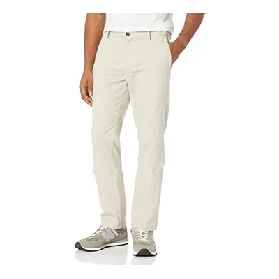 Men's Slim-Fit Wrinkle-Resistant Flat-Front Chino Pant, Stone, 38W x 34L