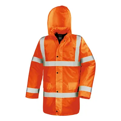 (S, Fluorescent Orange) Result Core Unisex Adult Motorway Hi-Vis Safety Jacket