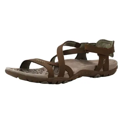 Merrell Women's Sandspur Rose Leather Sandal Dark Earth M US