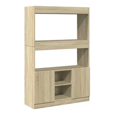 (sonoma oak, x x cm) vidaXL Highboard Sideboard Storage Organiser Cabinet Cupboard Engineered Wo