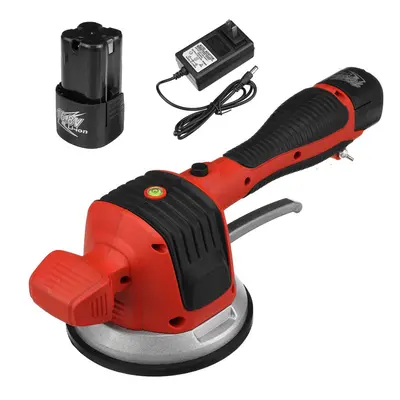 (Two Batteries, US Plug) 110V-220V 12000RPM Electric Tile Tiling Machine Vibrator Suction LED 10