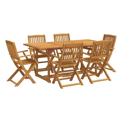 vidaXL Garden Dining Set Piece Outdoor Table and Chair Solid Wood Acacia