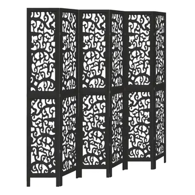 (40 x cm/ piece) vidaXL Room Divider Privacy Screen Privacy Panel Black Solid Wood Paulownia