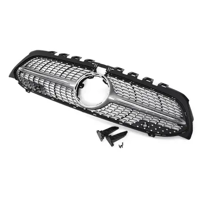 Sliver Diamond Front Grille Grill With Camera For Benz A Class W177 A250 A200 A45 AMG