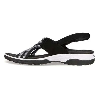 Skechers Women's ARCHFIT Reggae Sport-Hometown Sandal Black/White